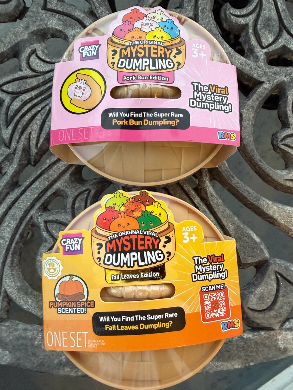 Set of 2 Mystery Dumpling Toys - 1 Pork Bun Edition & 1 Fall Leaves Edition NEW